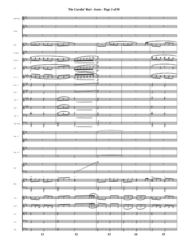 The Carolin' Reel (Choral Anthem SATB) Orchestration (Word Music Choral / Arr. Daniel Semsen)