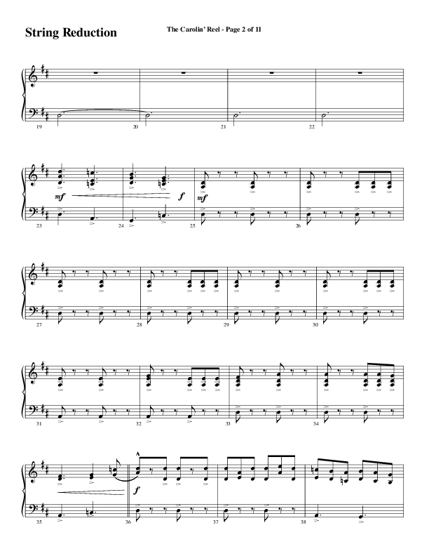 The Carolin' Reel (Choral Anthem SATB) String Reduction (Word Music Choral / Arr. Daniel Semsen)