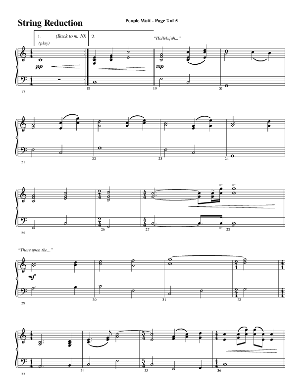 People Wait (Choral Anthem SATB) String Reduction (Word Music Choral / Arr. Gary Rhodes / Orch. Tim Cates)