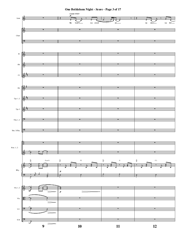 One Bethlehem Night (Choral Anthem SATB) Conductor's Score (Word Music Choral / Arr. Cliff Duren)