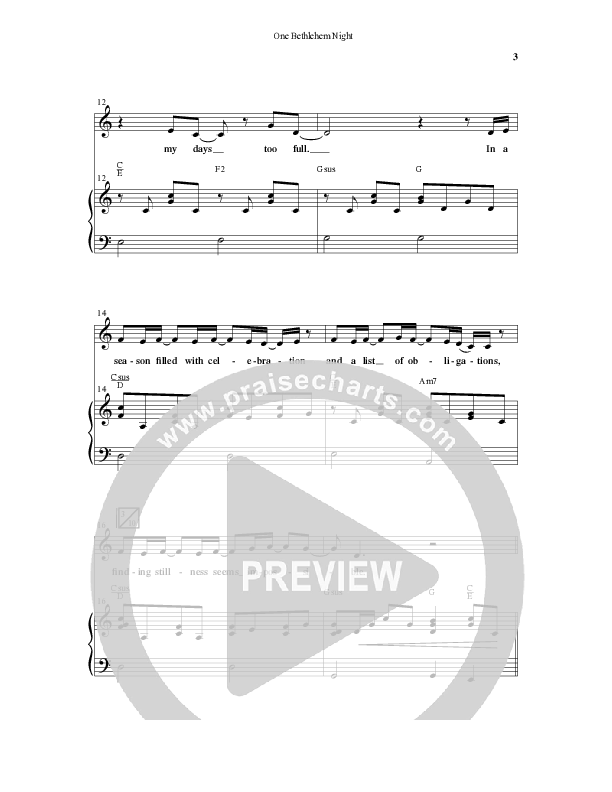 One Bethlehem Night (Choral Anthem SATB) Anthem (SATB/Piano) (Word Music Choral / Arr. Cliff Duren)
