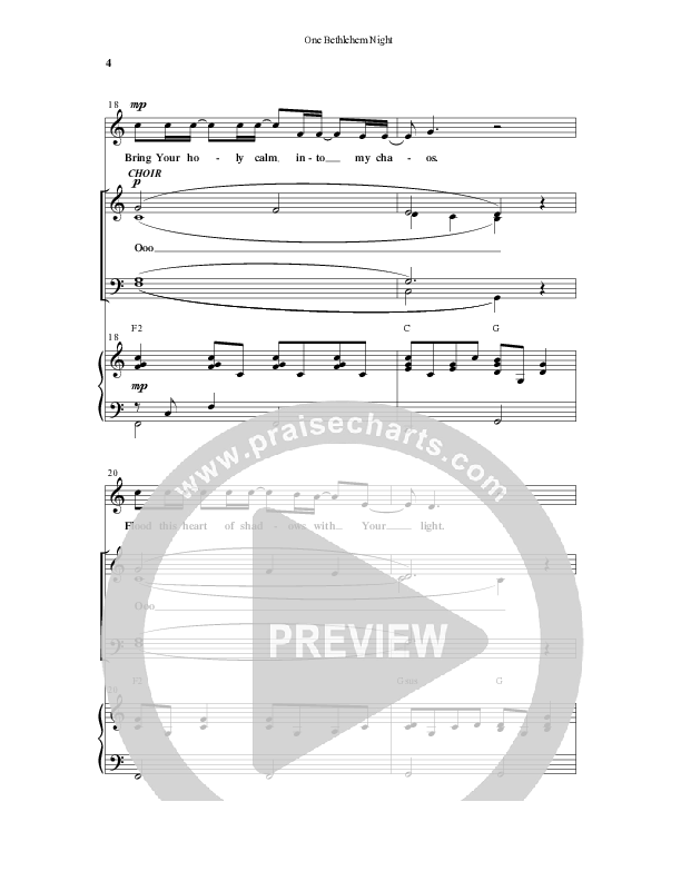 One Bethlehem Night (Choral Anthem SATB) Anthem (SATB/Piano) (Word Music Choral / Arr. Cliff Duren)