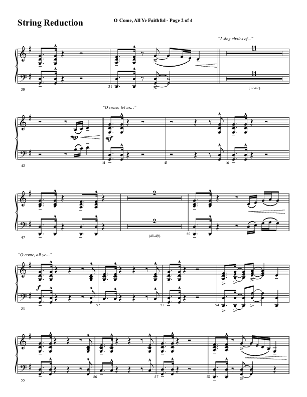O Come All Ye Faithful (Choral Anthem SATB) String Reduction (Word Music Choral / Arr. Cliff Duren)