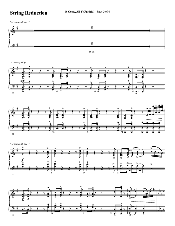 O Come All Ye Faithful (Choral Anthem SATB) String Reduction (Word Music Choral / Arr. Cliff Duren)