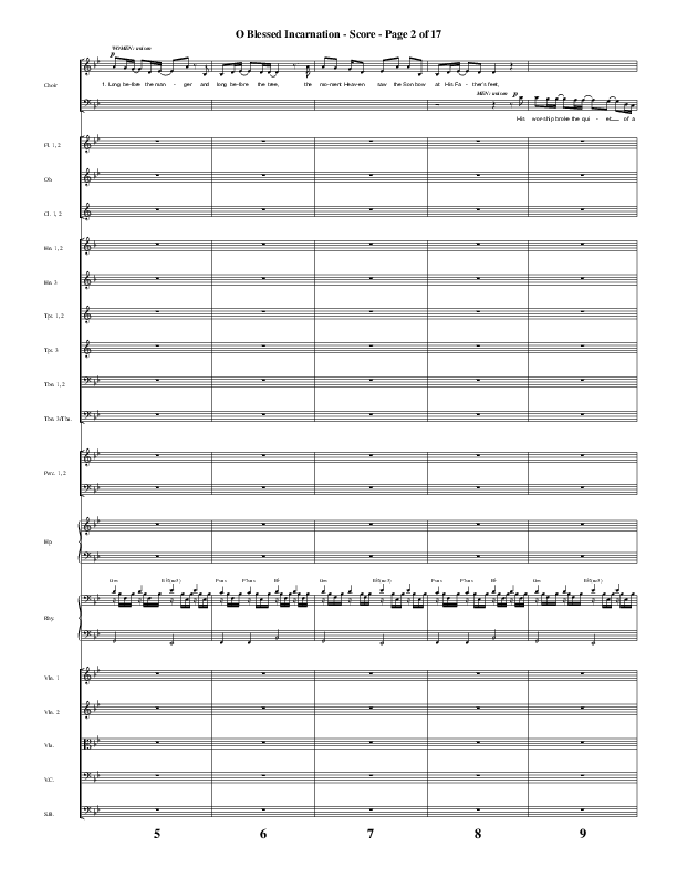 O Blessed Incarnation (Choral Anthem SATB) Orchestration (Word Music Choral / Arr. Mark McClure)