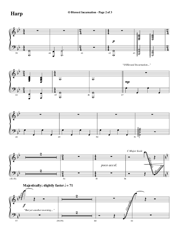 O Blessed Incarnation (Choral Anthem SATB) Harp (Word Music Choral / Arr. Mark McClure)