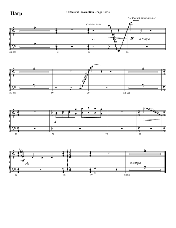 O Blessed Incarnation (Choral Anthem SATB) Harp (Word Music Choral / Arr. Mark McClure)