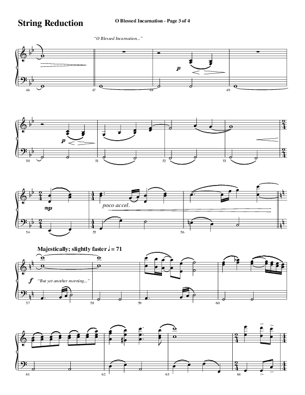 O Blessed Incarnation (Choral Anthem SATB) String Reduction (Word Music Choral / Arr. Mark McClure)