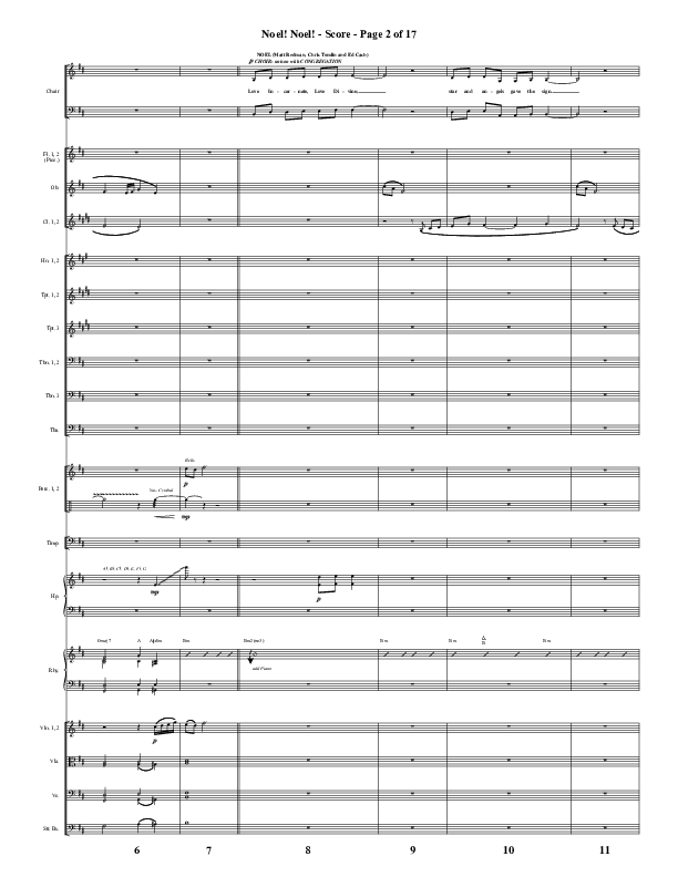Noel Noel (Choral Anthem SATB) Orchestration (Word Music Choral / Arr. Marty Parks)