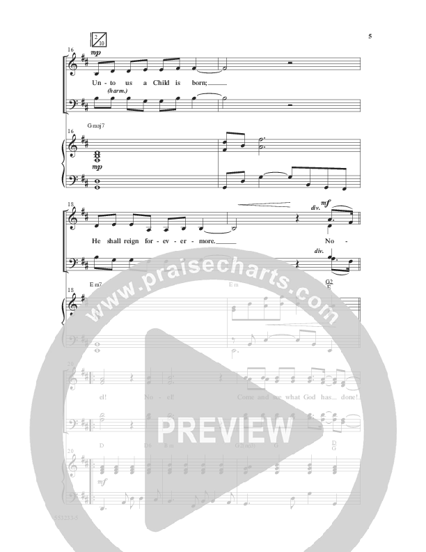 Noel Noel (Instrumental) Anthem (SATB/Piano) (Word Music Choral / Arr. Marty Parks)
