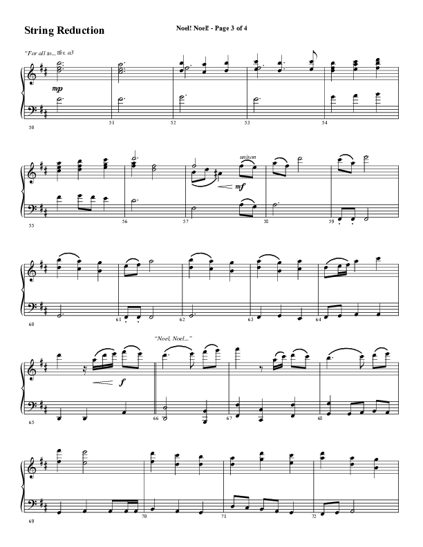 Noel Noel (Instrumental) String Reduction (Word Music Choral / Arr. Marty Parks)