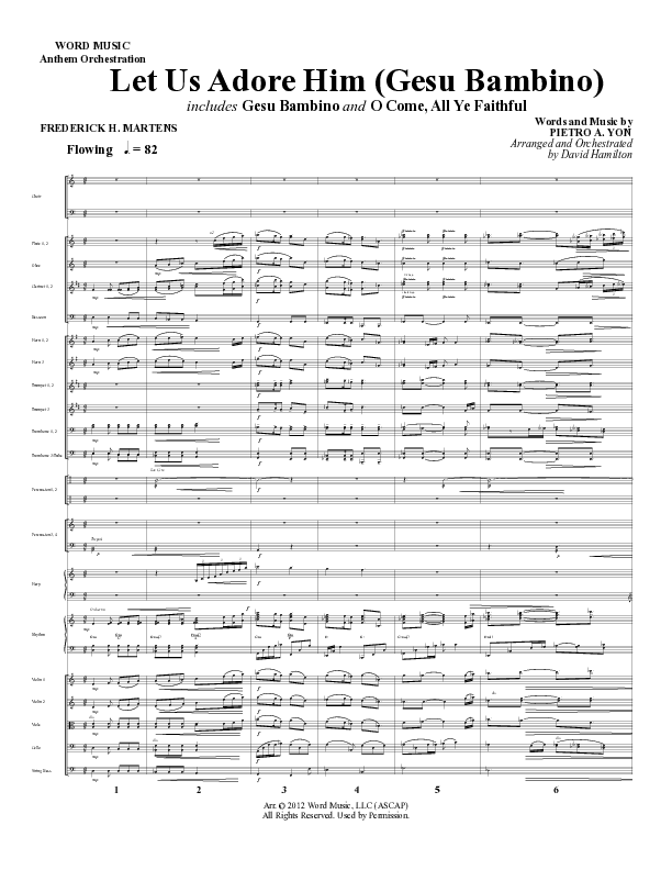 Let Us Adore Him (Gesu Bambino) (Choral Anthem SATB) Orchestration (Word Music Choral / Arr. David Hamilton)