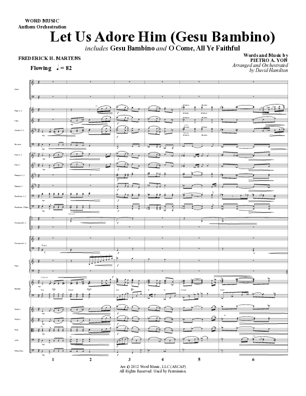 Let Us Adore Him (Gesu Bambino) (Choral Anthem SATB) Conductor's Score (Word Music Choral / Arr. David Hamilton)