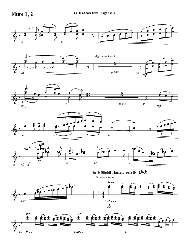Let Us Adore Him (Gesu Bambino) (Choral Anthem SATB) Flute 1/2 (Word Music Choral / Arr. David Hamilton)