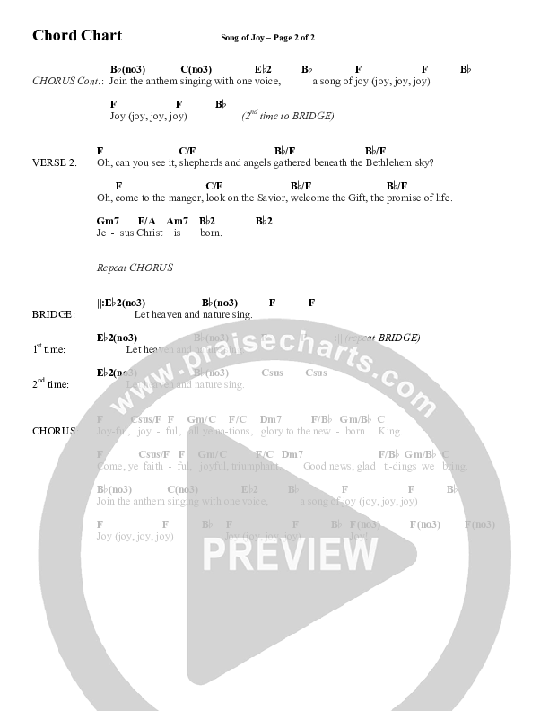 Song Of Joy with Hark The Herald Angels Sing (Choral Anthem SATB) Chord Chart (Word Music Choral / Arr. Marty Parks)