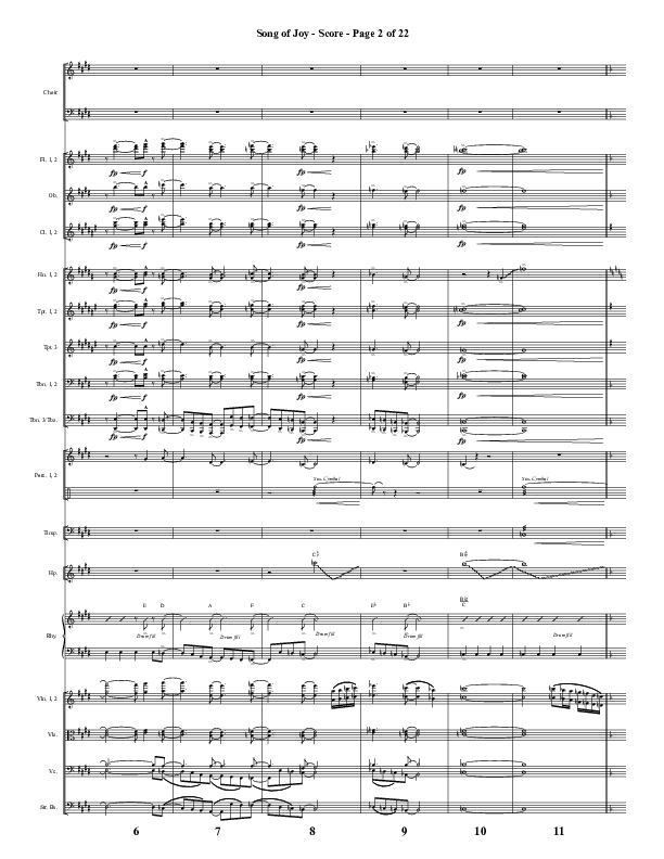 Song Of Joy with Hark The Herald Angels Sing (Choral Anthem SATB) Orchestration (Word Music Choral / Arr. Marty Parks)