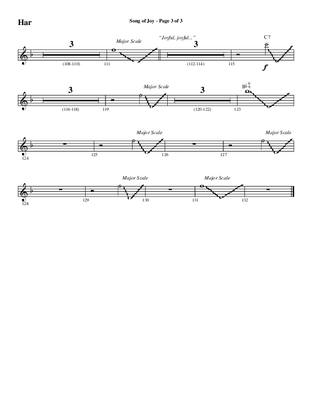 Song Of Joy with Hark The Herald Angels Sing (Choral Anthem SATB) Harp (Word Music Choral / Arr. Marty Parks)