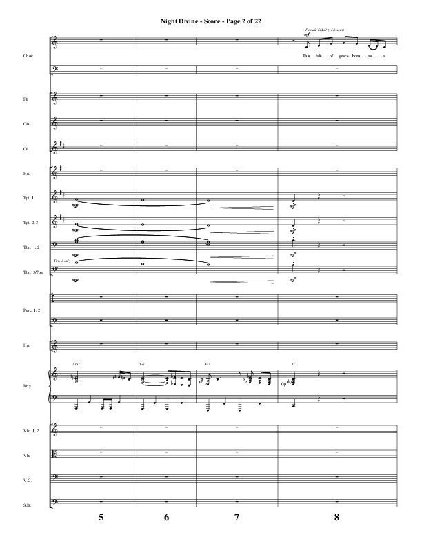 Night Divine (Choral Anthem SATB) Conductor's Score (Word Music Choral / Arr. Cliff Duren)
