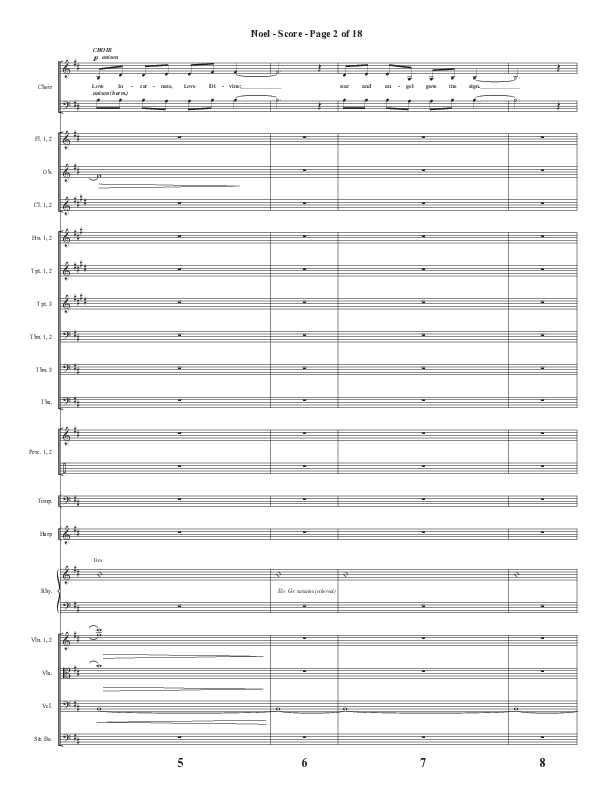 Noel (Choral Anthem SATB) Orchestration (Word Music Choral / Arr. Jay Rouse)