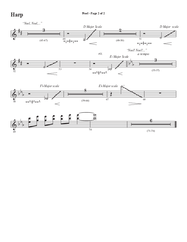 Noel (Choral Anthem SATB) Harp (Word Music Choral / Arr. Jay Rouse)