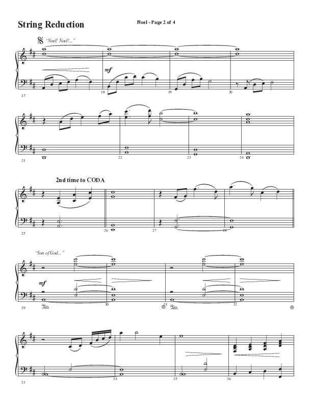 Noel (Choral Anthem SATB) String Reduction (Word Music Choral / Arr. Jay Rouse)