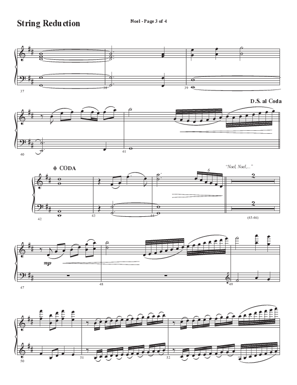 Noel (Choral Anthem SATB) String Reduction (Word Music Choral / Arr. Jay Rouse)