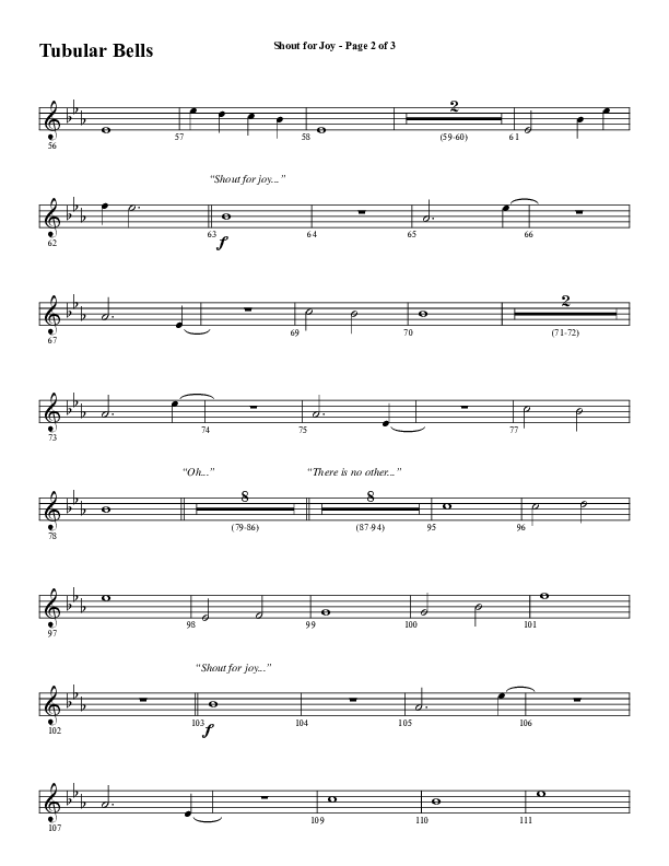 Shout For Joy (Choral Anthem SATB) Bells (Word Music Choral / Arr. Joshua Spacht)