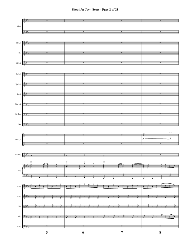 Shout For Joy (Choral Anthem SATB) Orchestration (Word Music Choral / Arr. Joshua Spacht)