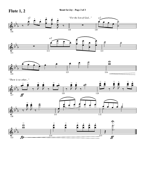 Shout For Joy (Choral Anthem SATB) Flute 1/2 (Word Music Choral / Arr. Joshua Spacht)