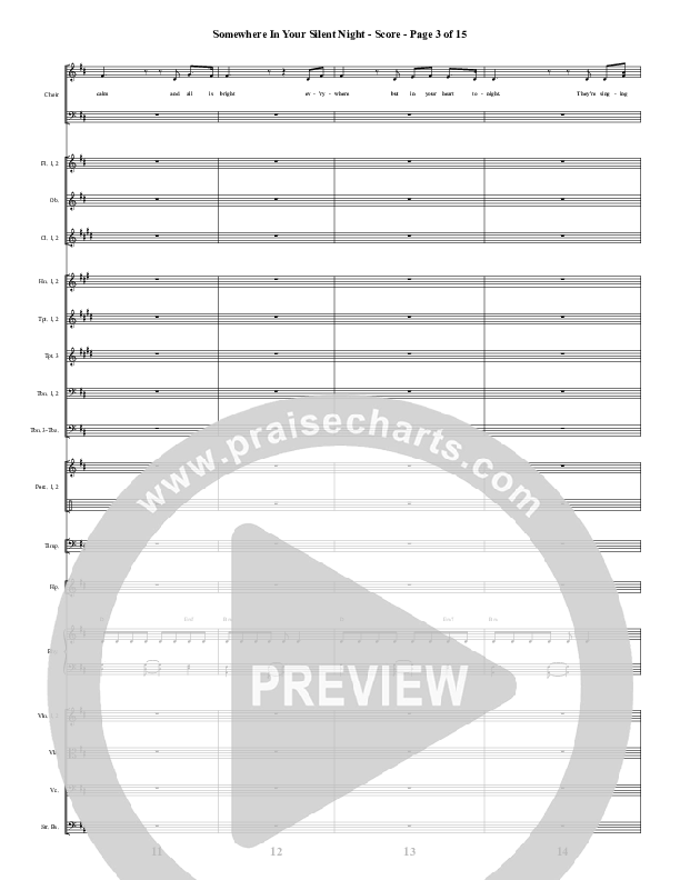 Somewhere In Your Silent Night (Choral Anthem SATB) Conductor's Score (Word Music Choral / Arr. Marty Hamby)