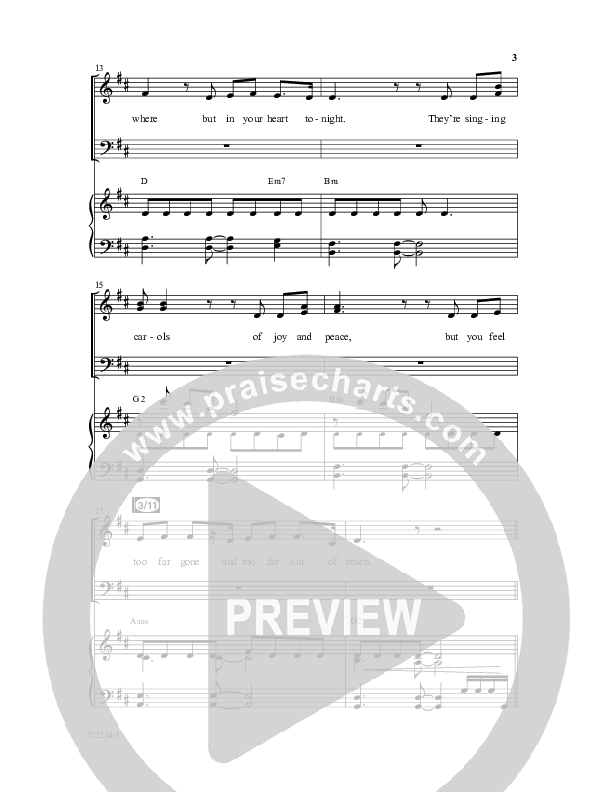 Somewhere In Your Silent Night (Choral Anthem SATB) Anthem (SATB/Piano) (Word Music Choral / Arr. Marty Hamby)