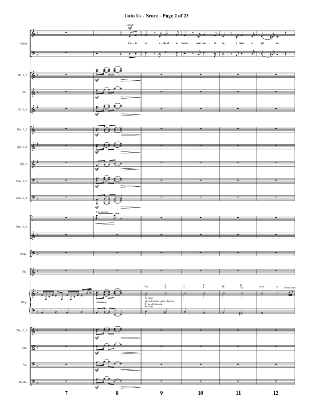 Unto Us (Choral Anthem SATB) Conductor's Score (Word Music Choral / Arr. David Hamilton)