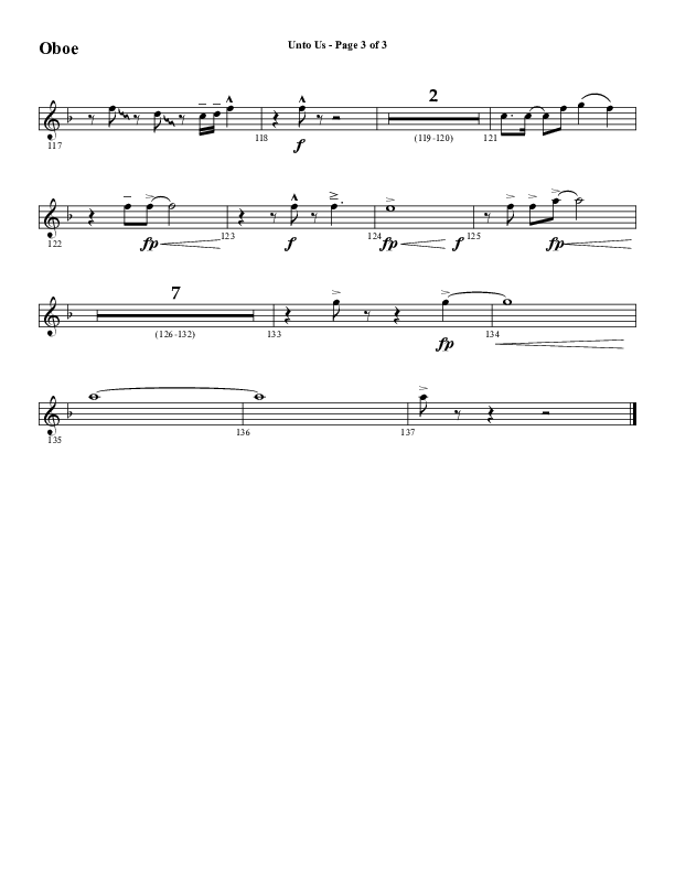 Unto Us (Choral Anthem SATB) Oboe (Word Music Choral / Arr. David Hamilton)