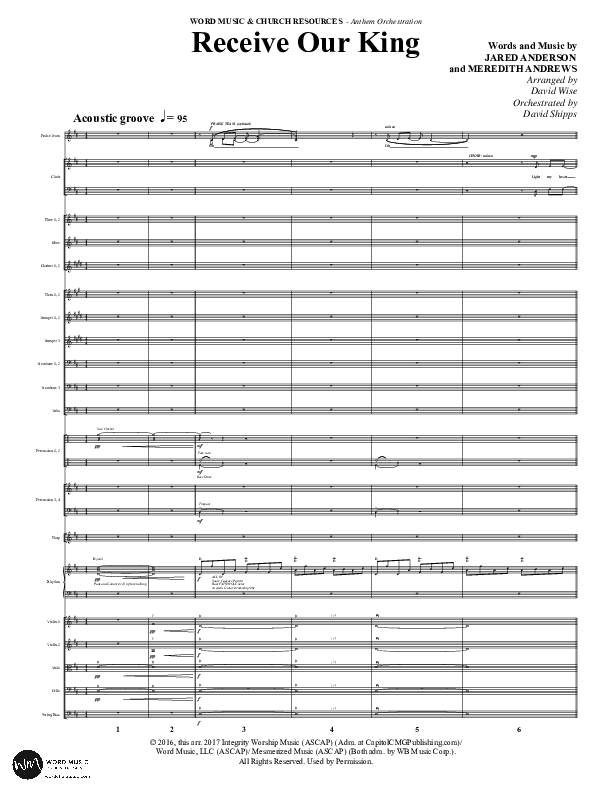 Receive Our King (Choral Anthem SATB) Conductor's Score (Word Music Choral / Arr. David Wise / Orch. David Shipps)