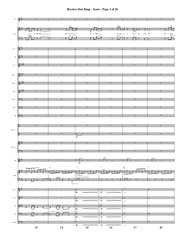 Receive Our King (Choral Anthem SATB) Orchestration (Word Music Choral / Arr. David Wise / Orch. David Shipps)