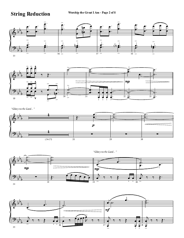 Worship The Great I Am (Choral Anthem SATB) String Reduction (Word Music Choral / Arr. David Wise / Arr. David Shipps)