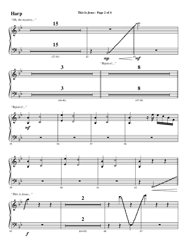 This Is Jesus (Choral Anthem SATB) Harp (Word Music Choral / Arr. Daniel Semsen)