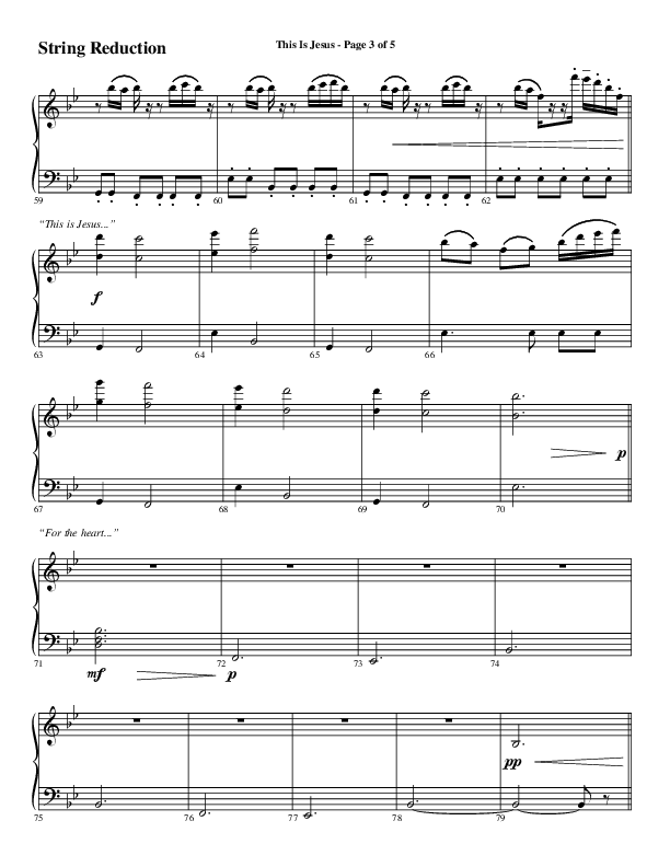 This Is Jesus (Choral Anthem SATB) String Reduction (Word Music Choral / Arr. Daniel Semsen)