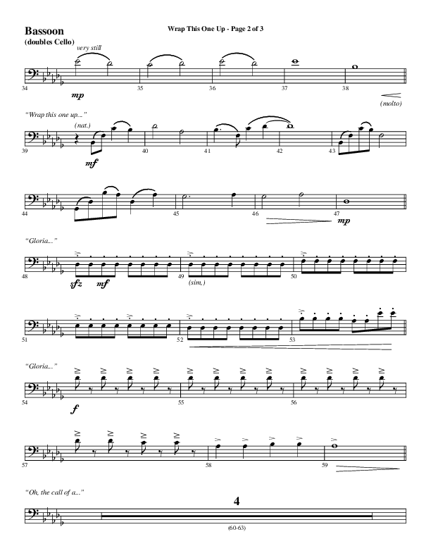 Wrap This One Up (Choral Anthem SATB) Bassoon (Word Music Choral / Arr. David Wise / Arr. David Shipps)