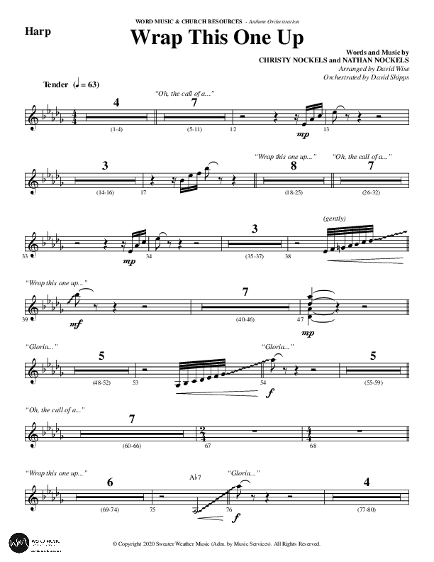 Wrap This One Up (Choral Anthem SATB) Harp (Word Music Choral / Arr. David Wise / Arr. David Shipps)