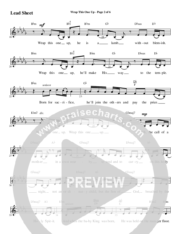 Wrap This One Up (Choral Anthem SATB) Lead Sheet (Melody) (Word Music Choral / Arr. David Wise / Arr. David Shipps)