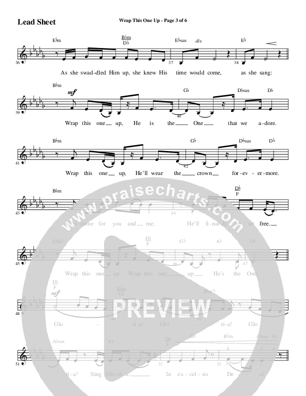 Wrap This One Up (Choral Anthem SATB) Lead Sheet (Melody) (Word Music Choral / Arr. David Wise / Arr. David Shipps)
