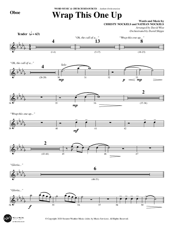 Wrap This One Up (Choral Anthem SATB) Oboe (Word Music Choral / Arr. David Wise / Arr. David Shipps)