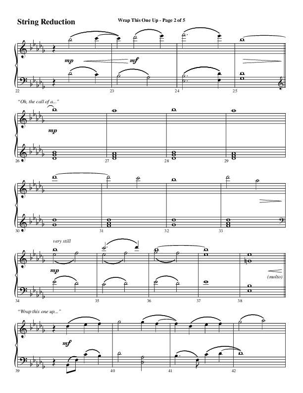 Wrap This One Up (Choral Anthem SATB) String Reduction (Word Music Choral / Arr. David Wise / Arr. David Shipps)