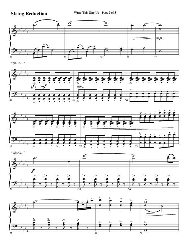 Wrap This One Up (Choral Anthem SATB) String Reduction (Word Music Choral / Arr. David Wise / Arr. David Shipps)