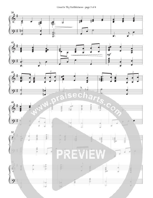 Great Is Thy Faithfulness Piano Sheet (Ken Barker)