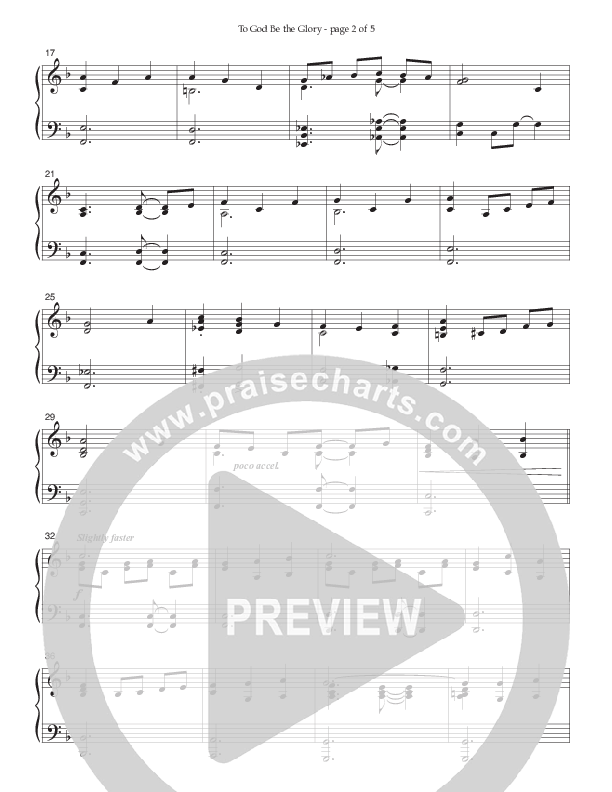 To God Be The Glory Piano Sheet (Ken Barker)