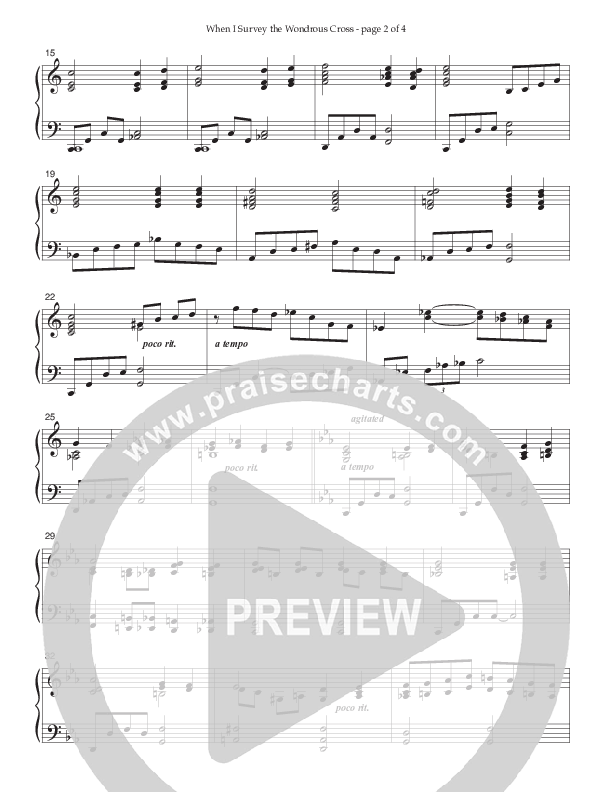 When I Survey The Wondrous Cross  Piano Sheet (Ken Barker)