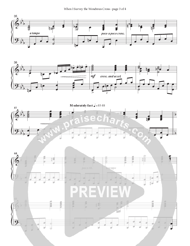 When I Survey The Wondrous Cross  Piano Sheet (Ken Barker)