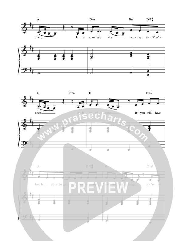 You're Not Done Piano/Melody (Leeland / Charity Gayle)